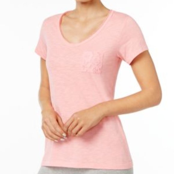 Jenni by Jennifer Moore Lace-Pocket PJ top. NWT - Picture 1 of 5
